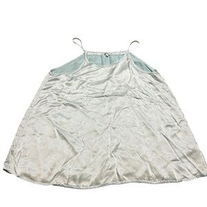 P.J. Harlow Light Blue Satin Sleep Camisole Top Loose Fit Size Large USA made